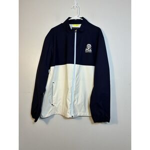 Polo Golf Ralph Lauren Windbreaker Jacket Mens XL Blue/white 2015 PGA Tour Champ